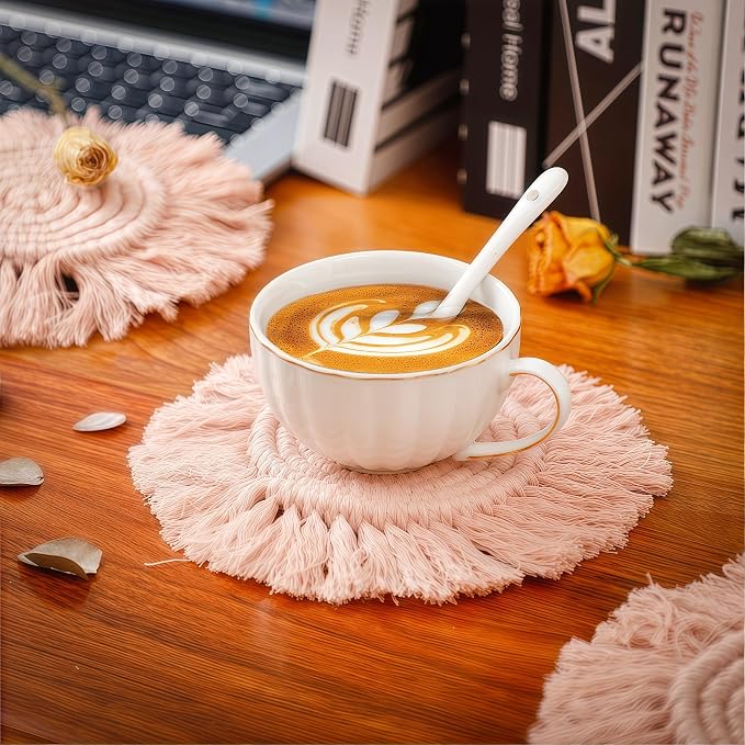 Boho Coasters Set of 2, Cute & Absorbent Drink Coasters - Image 4