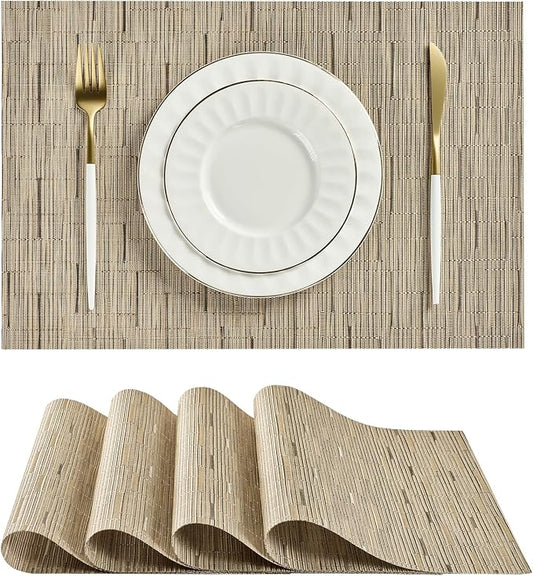 Leetaltree Light Brown Placemats Set of 4 by Leetaltree-ArtatEveryTable