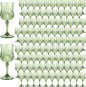 100Pack Plastic Wine Glasses, 7oz Vintage Goblets by LEYIQU