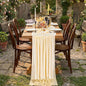 Beige Velvet Table Runner 29 x 120 Inch Luxury Farmhouse Tabletop | 3 Pieces by SoarDream