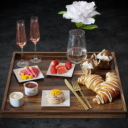 Exquisite Mini Disposable Appetizer Plates - 100 Pack 4.5 In. x 4.5 In. Ivory Plastic Dessert Plates - Elegant Design for Weddings, Birthdays, and Formal Parties - Stackable and Convenient - BPA Free