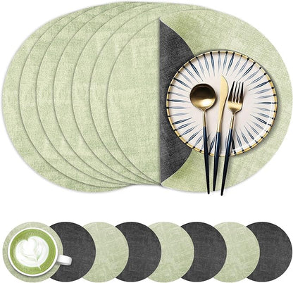 Fyvva Placemats Set of 8, Stain & Scratch Resistant, by Fyvva
