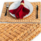Table Mats Set of 6, Dining Decor, Heat Resistant Farmhouse Placemats Set of 6, Boho Placemats, Place Mats for Dining Tables, Wicker Woven Placemats, (Rectangle 17x12 in)