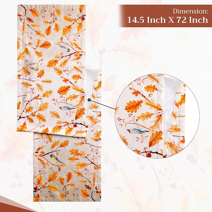 Maison d' Hermine Table Runner 100% Cotton 14.50" x 72" | Table Runners 72 - Image 4
