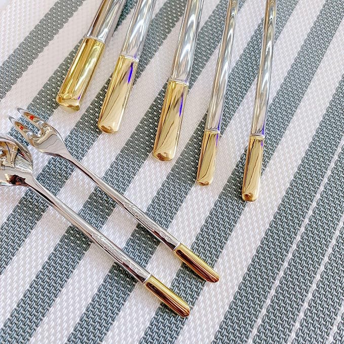 Silverware Set Service for 12, IKXO 48-Piece Modern Stainless Steel Flatware - Image 6