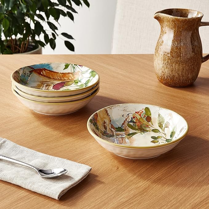 Certified International Piazzette 9.25" Soup/Pasta Bowls - Image 5