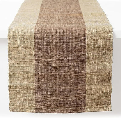 Table Runner, 13.8" × 72", 100% Natural Ramie, Handwoven | 100% Natural Ramie by GleeNflux