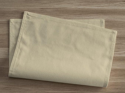 Calicot Placemats Set of 6 100% Cotton Washable Cloth Place Mats, Reusable Table Mats for Spring/Summer & Thanksgiving Christmas Decorations Kitchen Dining Party Wedding (Khaki Beige, 13" x 19")