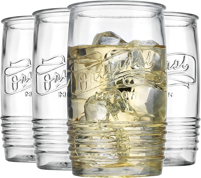 Glaver's Glass Tumbler Drinking Glasses Set of 4 – Genuine Artisan-Made Vintage - Image 3