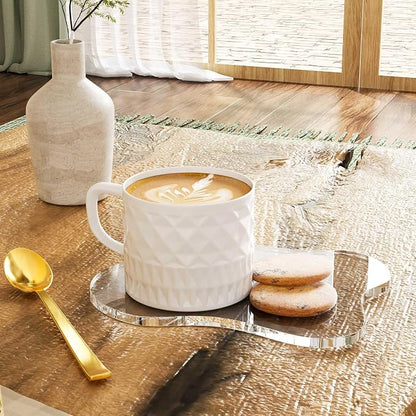 Acrylic 2Pcs/Set Coaster for Desk, Bar Drink Coaster, Cloud Shape Coffee Cup - Image 2