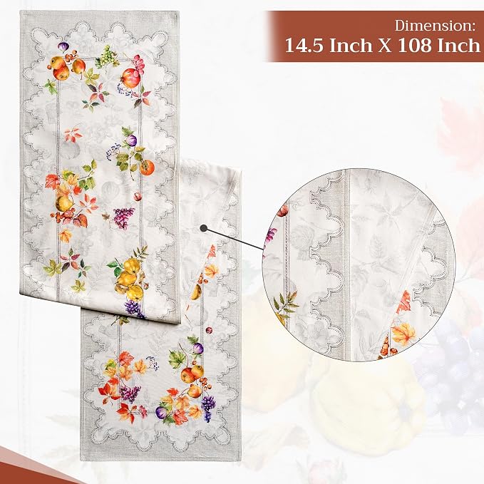Maison d' Hermine Table Runner 100% Cotton 14.50" x 108" | Table Runners 108 - Image 4