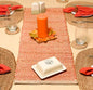 Natural Jute Table Runner, 13x48 Inch, Rust Orange | Vintage Boho Rustic Table by ChardinHome