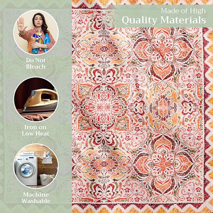 Maison d' Hermine Cloth Napkins Set of 4 100% Cotton for Thanksgiving Christmas Decorations Everyday Reusable Square Fall Napkins Cloth Washable Dinner Party (Damask, 20"x20")