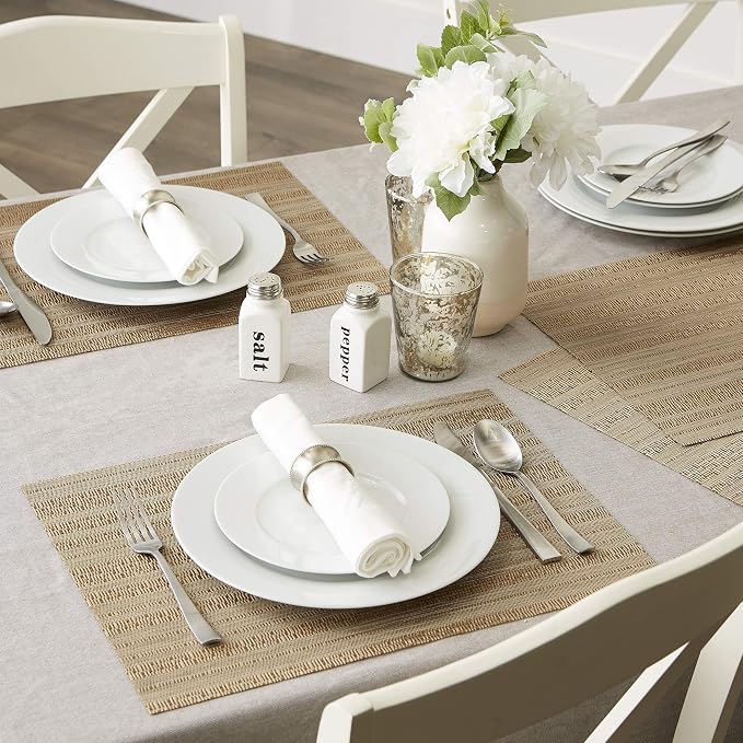 DII PVC Tabletop Collection Woven Indoor/Outdoor, Placemat Set, 6 Piece - Image 4