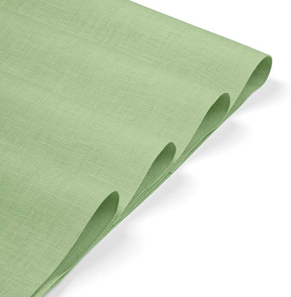 D'Moksha Homes Linen Placemats 14 x 19 Inch - Sage Green Placemats Set of 4-100% Pure Linen Table Place Mats for Spring, St Patricks Day, Easter - Handcrafted and Machine Washable
