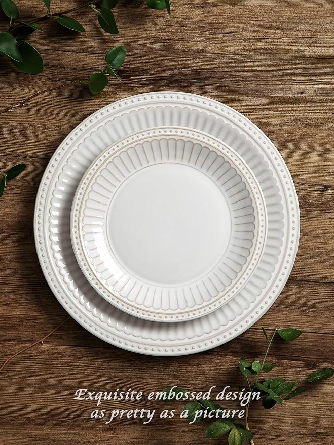 Famiware Ceramic Plates and Bowls Sets, Handmade Dishes Dinnerware - Image 5
