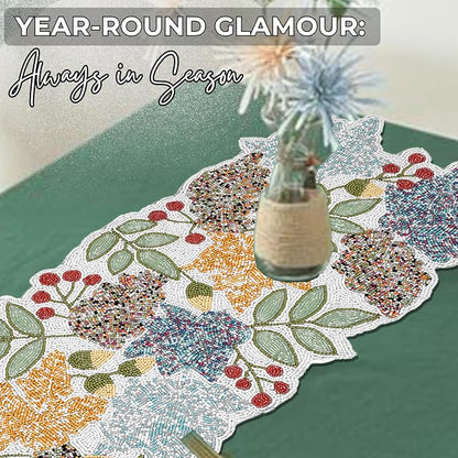 Handmade Beaded Table Runner 13 x 36 Inch – Glass Bead Decorative Table Runner - Image 6