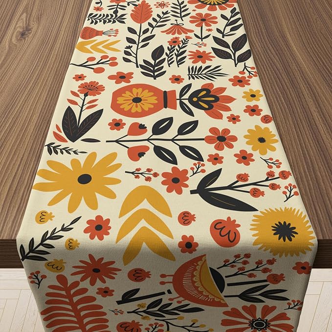 Fall Decor - Floral Table Runner | Autumn Decorations by OHOME