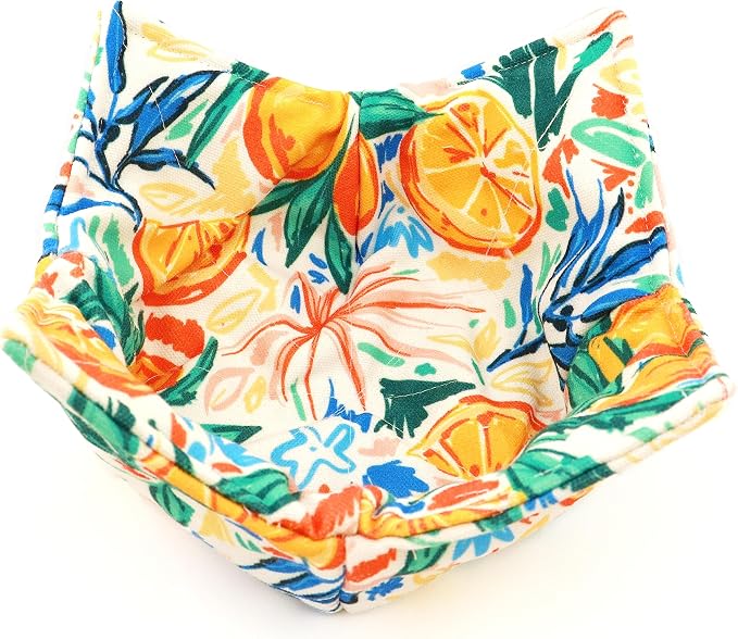 Cotton Microwavable Bowl Cozy, Microwave-Safe Hot Bowl Holders, Soup Bowl Cozy - Image 4