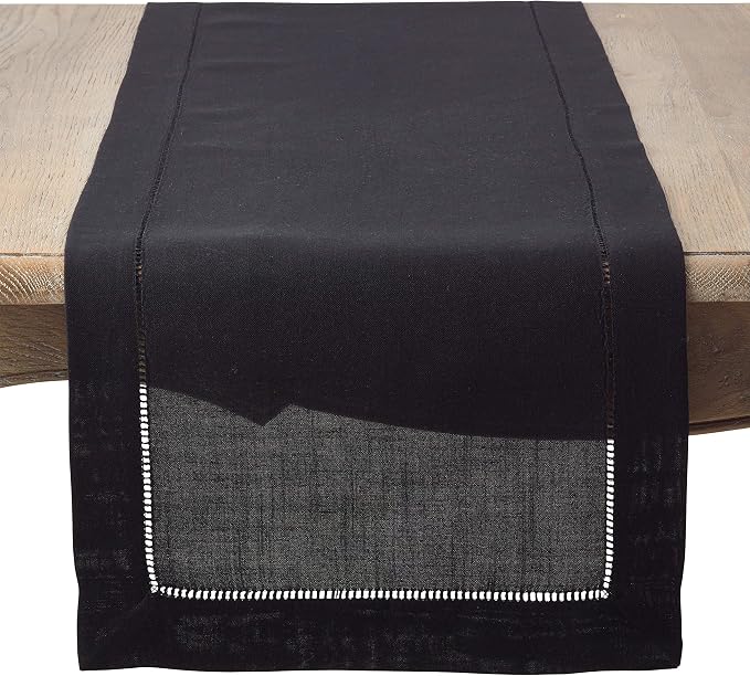 SARO LIFESTYLE Hemstitched Border Table Runner by SaroLifestyle