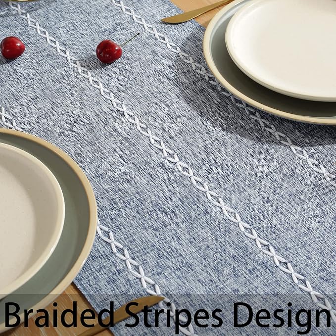 Rustic Boho Table Runner, Farmhouse Table Runners 72 Inches Long - Image 8
