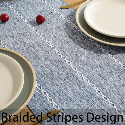 Rustic Boho Table Runner, Farmhouse Table Runners 72 Inches Long - Image 8