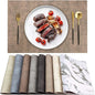 Leather Heat Resistant Placemats Set of 6 Waterproof Wipeable Washable PU Table Mats,Easy to Clean Anti-Slip Place Mats (Dark Brown, 6)