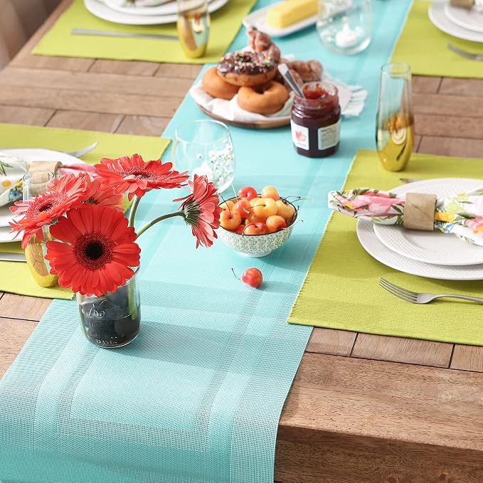 DII PVC Tabletop Collection Woven Indoor/Outdoor, Table Runner - Image 5