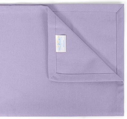 Blue Needles Solid Cloth Napkins Set of 12 Lavender 100% Cotton Dinner Napkins 18x18 inches - Soft, Reusable, Absorbent & Washable Linen, Ideal for Wedding Events, Parties & Everyday Use