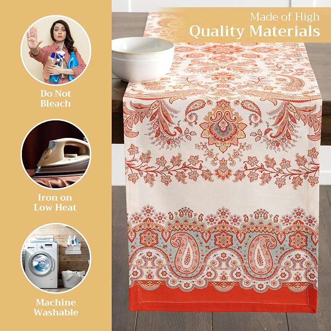 Maison d' Hermine Table Runner 100% Cotton 14.50" x 108" | Table Runners 108 - Image 3