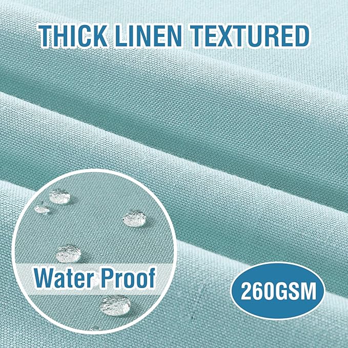 H.VERSAILTEX Cloth Napkins Set of 12 (18" X 18") Linen Textured Dinner Napkins Waterproof Extra Soft Thick Durable Reusable Napkins with Hemmed Edges for Dinners, Weddings and Everyday Use, Aqua