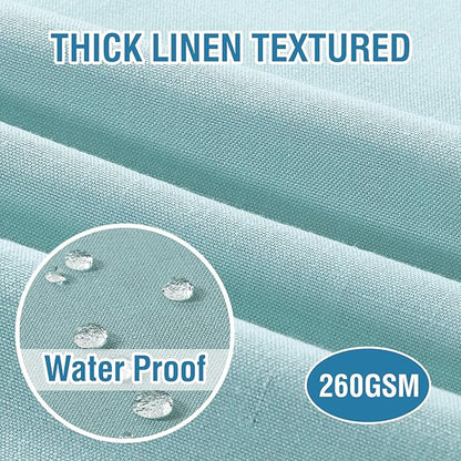 H.VERSAILTEX Cloth Napkins Set of 12 (18" X 18") Linen Textured Dinner Napkins Waterproof Extra Soft Thick Durable Reusable Napkins with Hemmed Edges for Dinners, Weddings and Everyday Use, Aqua