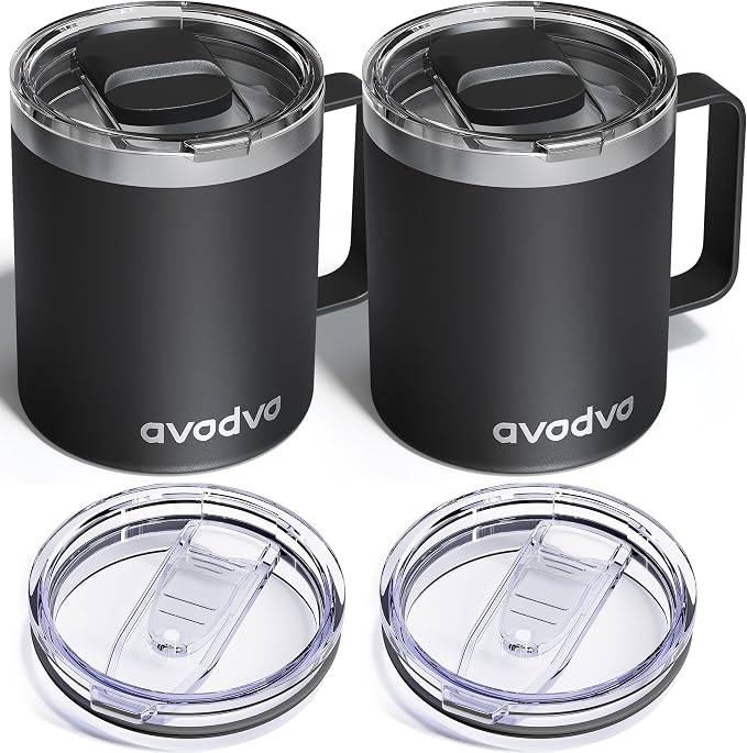 2 Pack 12oz Insulated Coffee Mug by avodvo