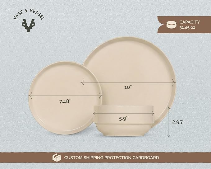Ceramic Dinnerware Set, 12-Piece Service - Image 6