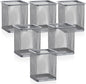 Segarty Pen Cup Holder, 6 Pack Square Silver Pen Holder by Segarty
