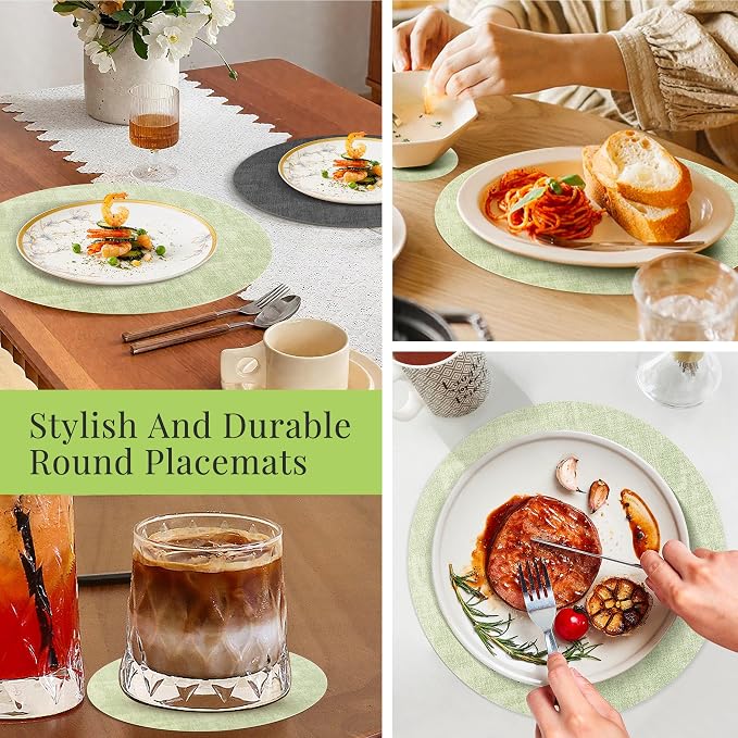 Fyvva Placemats Set of 12, Stain & Scratch Resistant, - Image 7
