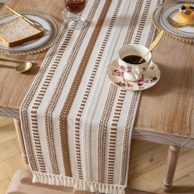 Caflife Boho Table Runner 108 Inchs Long, Dining Room Home Decor - Image 6