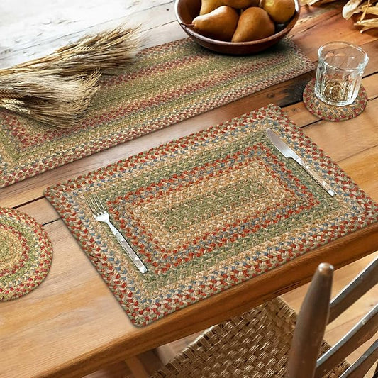Homespice Azalea Long Table Runner - 11"x36", Rectangle, Multicolor - Handcrafted with Jute - Rich Colors, Easy to Clean, Durable and Protects Furniture