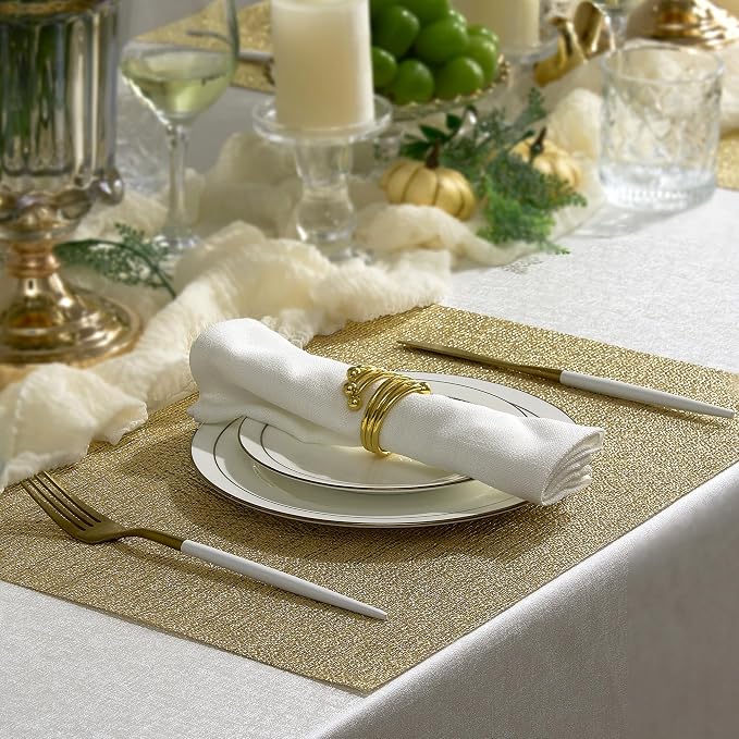 Leetaltree Gold Placemats Set of 4 - Image 5