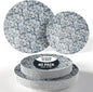 Trendables Disposable Dinnerware Decorative Plates Plastic Disposable Plates Set For 20 Guests 20 x 8 Inch Dessert Plate & 20 x 10 Inch Wedding Party Plate Set Garden Damask