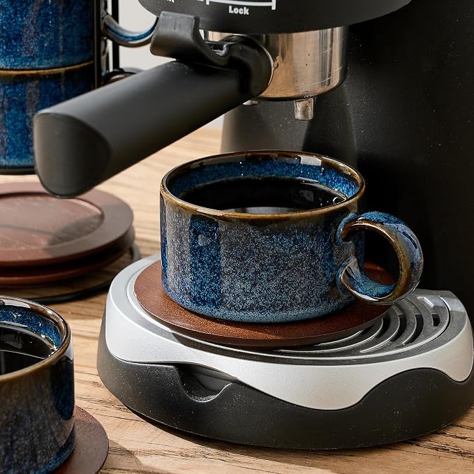 LUKA 6 Ounce Porcelain Stackable Espresso Cups - Image 9