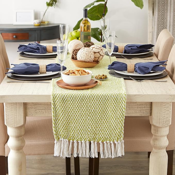 DII Woven Basics Collection 100% Cotton Knit Table Runner - Image 4