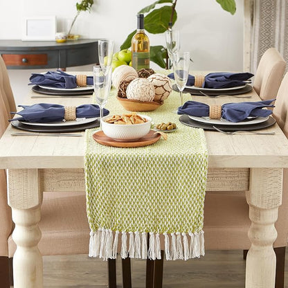 DII Woven Basics Collection 100% Cotton Knit Table Runner - Image 4