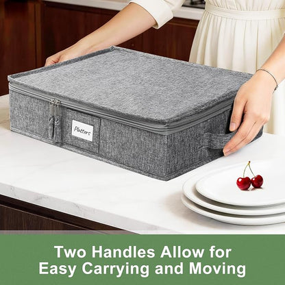 LotFancy Platter Storage Case, Hard Shell, China Storage Container - Image 8