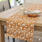 Floral Short Table Runner Rustic Style Cotton Cloth Coffee or Dining Table by OveeshaHomeDecor