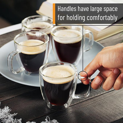 BTaT- Double Walled Glass Coffee Mugs, 16 oz, Glass Coffee Cups - Image 7