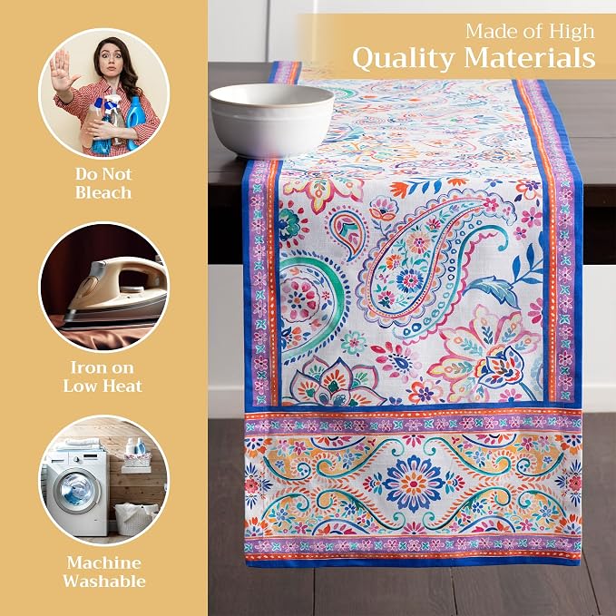 Maison d' Hermine Table Runner 100% Cotton 14.50" x 108" | Table Runners 108 - Image 3