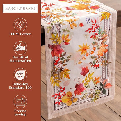 Maison d' Hermine Table Runner 100% Cotton 14.50" x 108" | Table Runners 108 - Image 2