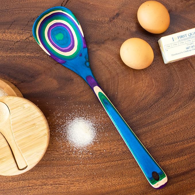 Totally Bamboo Baltique Mumbai Collection 12-1/2" Wooden Cooking Spoon - Image 2