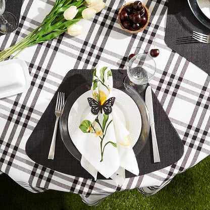 DII PVC Tabletop Collection Woven Indoor/Outdoor, Wedge Placemat Set, 6 Piece - Image 3